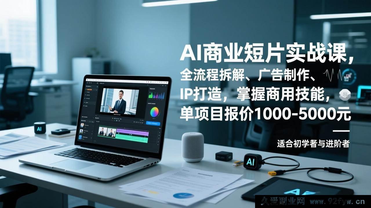 图片[1]-（17050期）AI商业短片变现实操营：从0到1落地制作+副业接单+个人IP打造，新手掌握商用技能接单报价1000-5000元-每日必学网