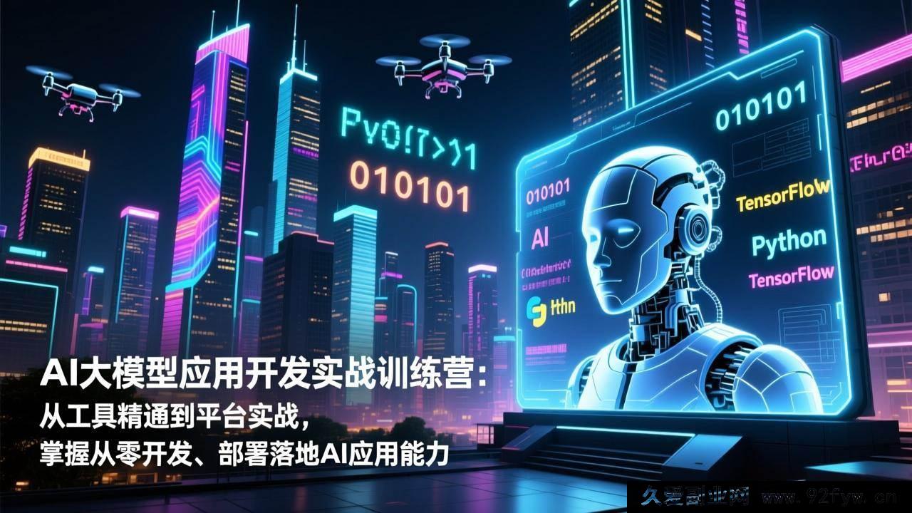 图片[1]-（17058期）AI大模型应用开发实战营：工具实操到平台实战，全链路掌握从0到1部署落地AI项目-每日必学网