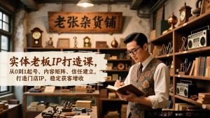 （17064期）实体店主IP实战营，0基础起号+内容矩阵搭建+用户信任体系，打造门店私域IP，持续获客增收-每日必学网