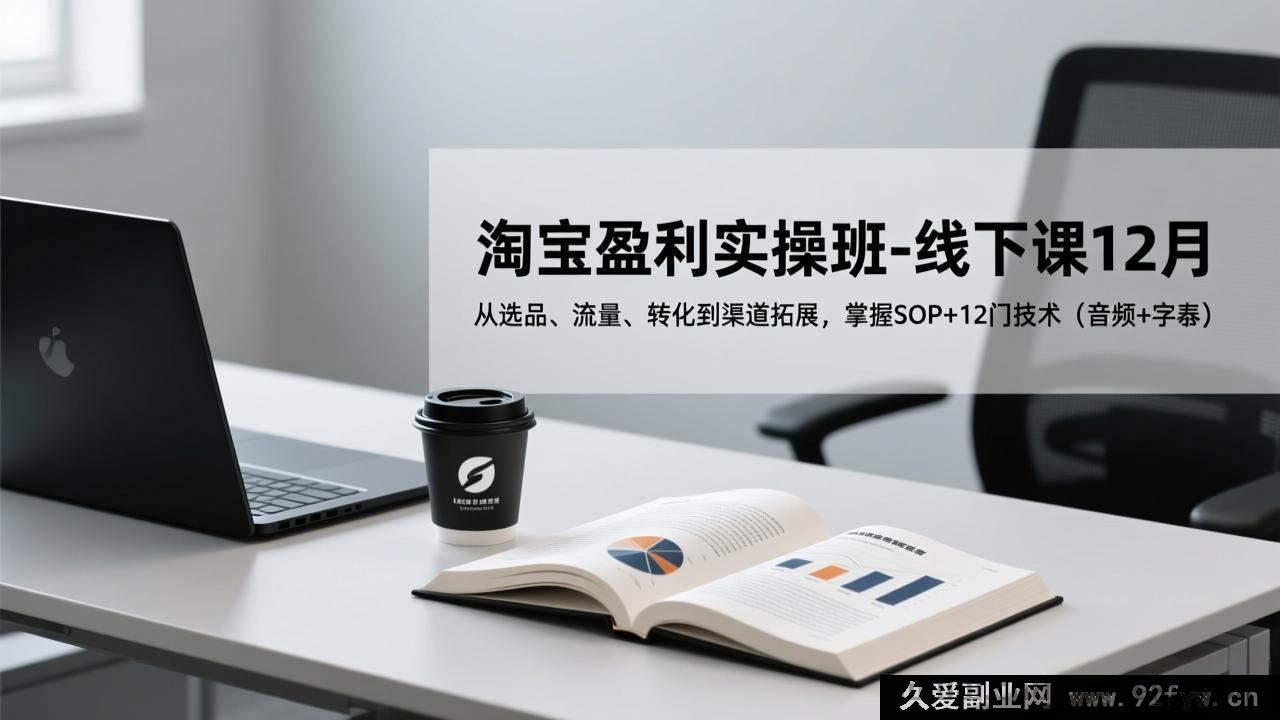 图片[1]-（17079期）淘宝实战盈利线下课12月开，选品引流转化全流程+渠道拓展，含SOP体系+12项核心技术（音频字幕资料）-每日必学网