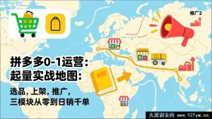 （17085期）拼多多开店0-1实战指南：选品上架推广核心三步 从0到日销千单全流程-每日必学网