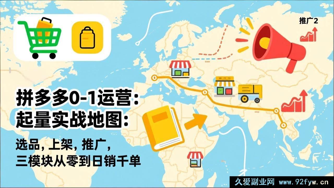 图片[1]-（17085期）拼多多开店0-1实战指南：选品上架推广核心三步 从0到日销千单全流程-每日必学网