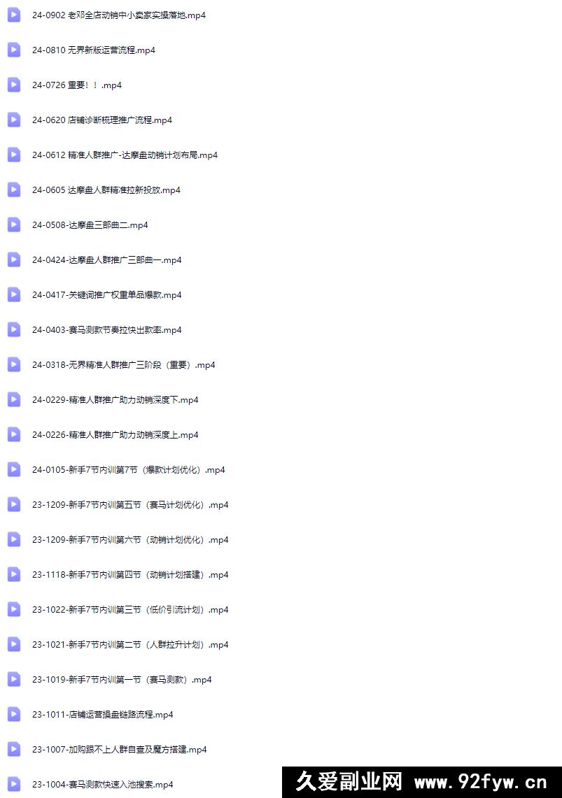 图片[4]-老邓电商-2026淘宝开店运营教程直通车1月21重磅更新 (价值3980元)_-每日必学网