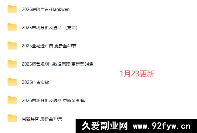 图片[3]-2026Hankwen亚马逊视频教程(价值2680元)_-每日必学网