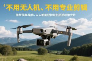 不用无人机、不用专业剪辑，即梦简单操作，人人都能轻松复刻质感航拍大片-每日必学网
