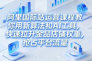 阿里国际站运营课程,教你用新算法和AI工具,快速拉升金品店铺权重,抢占平台流量(更新2026)-每日必学网