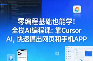 零编程基础也能学!全栈AI编程课:靠Cursor AI,快速搞出网页和手机APP-每日必学网