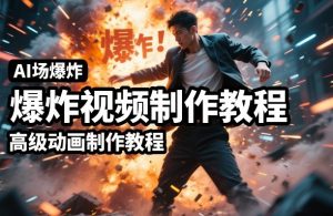 AI场景爆炸视频制作教程，利用人物实拍视频制作出高级的动画特效-每日必学网