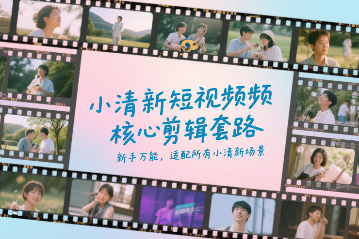 小清新短视频核心剪辑套路，新手万能，适配所有小清新场景-每日必学网