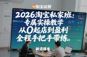 2026淘宝私家班：专属实操教学，从0起店到盈利，全程手把手带练（更新）-每日必学网
