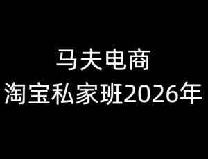 马夫电商-淘宝私家班2026年 2月14更新(价值2980元)_-每日必学网