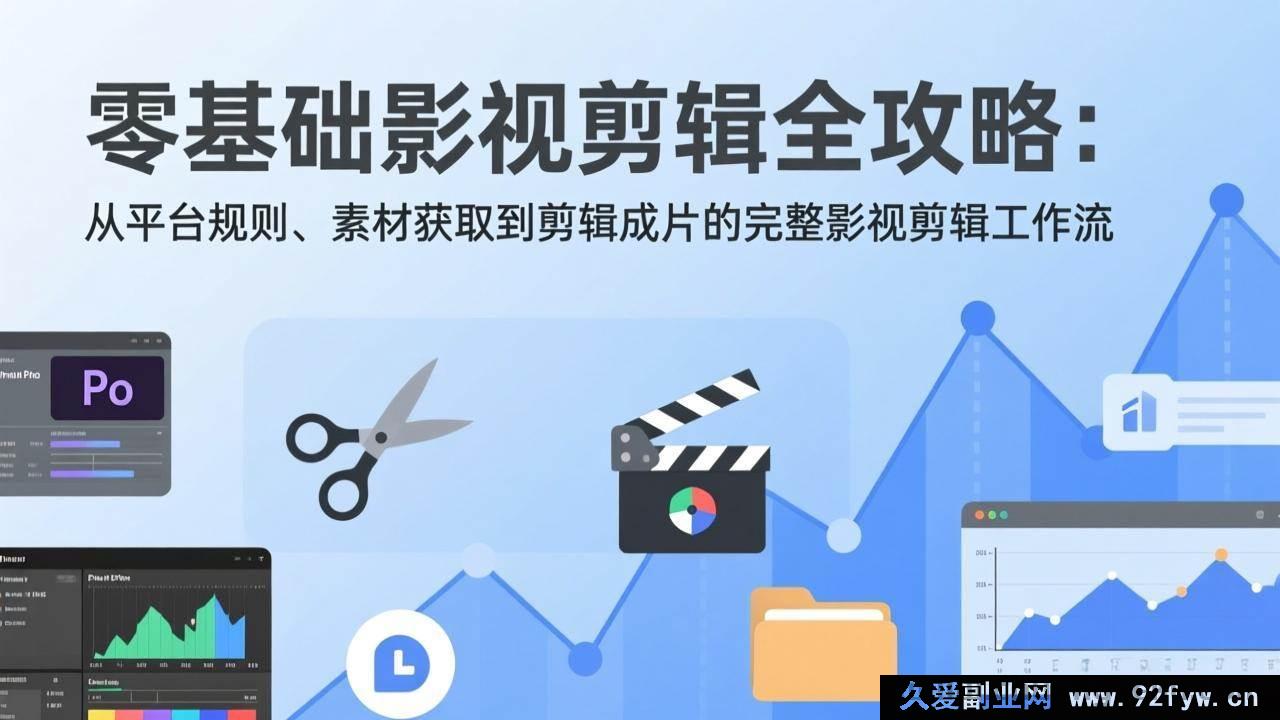 图片[1]-（17336期）零经验影视剪辑保姆级教程：从账号合规规则、素材高效获取到成片产出的全链路剪辑流程-每日必学网