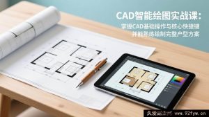 （17348期）CAD绘图实操课：精通基础操作与高效快捷键，轻松完成全套户型绘图方案-每日必学网