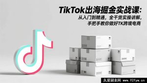（17368期）TikTok跨境电商变现特训班：零基础到盈利全流程教学，无保留落地实操，保姆式带做TK出海布局-每日必学网