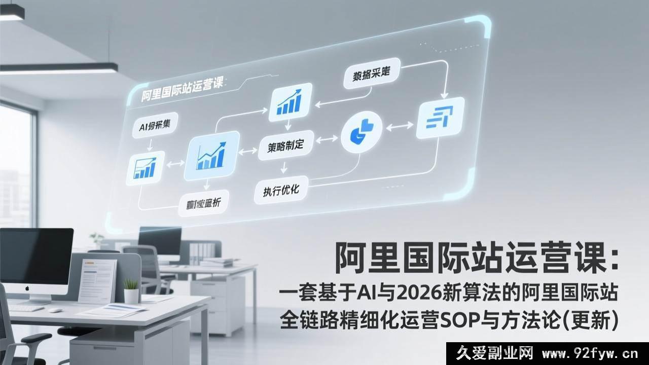 图片[1]-（17378期）阿里国际站运营实战课：AI赋能+2026最新算法适配的全链路精细化运营落地SOP与实战方法论-每日必学网
