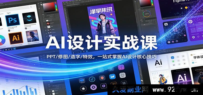 图片[1]-2024职场人必备保姆级AI创意设计实战营：PPT制作+人像修图+AI字体生成+动态视觉特效，零基础快速掌握全流程设计核心方法-每日必学网