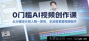 零基础小白AI生成爆款短视频课：从镜头脚本策划到AI人物神态统一，从0到1精通视频制作-每日必学网
