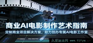 新手必看从0到1商用AI影视创作全攻略：定制商业化项目变现方案 手把手搭建专属AI电影工作室-每日必学网