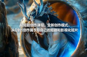 AI短剧创作课程，全新创作模式，从0到1创作属于你自己的短剧和影视化短片-每日必学网
