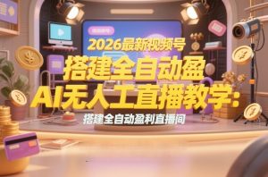 2026最新视频号AI无人直播教学：搭建全自动盈利直播间，低成本开启副业变现-每日必学网
