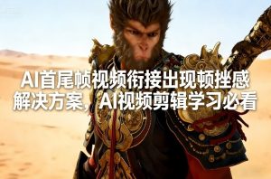 AI首尾帧视频衔接出现顿挫感解决方案，AI视频剪辑学习必看-每日必学网