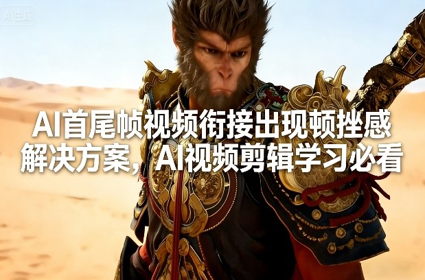 AI首尾帧视频衔接出现顿挫感解决方案，AI视频剪辑学习必看-每日必学网