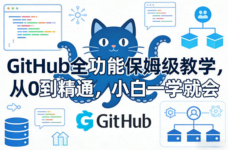 GitHub全功能保姆级教学，从0到精通，小白一学就会-每日必学网